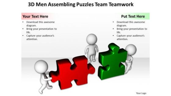 Business PowerPoint Examples Puzzles Team Teamwork Templates Ppt Backgrounds For Slides