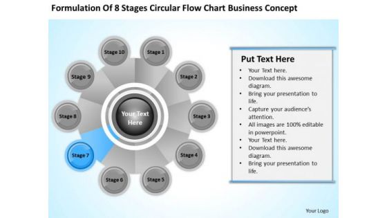 Business PowerPoint Examples Stages Circular Flow Chart Concept Ppt Slides
