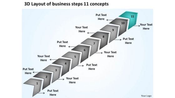 Business PowerPoint Presentations Steps 11 Concepts Ppt Easy Plans Slides