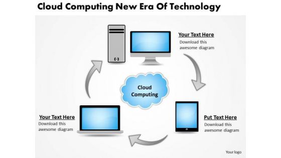 Business PowerPoint Template Cloud Computing New Era Of Technology Ppt Slides