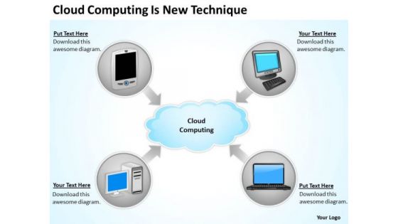 Business PowerPoint Template Colud Computing Is New Technique Ppt Slides