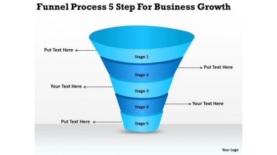 Business PowerPoint Template Funnel Process 5 Step For Growth Ppt Slides