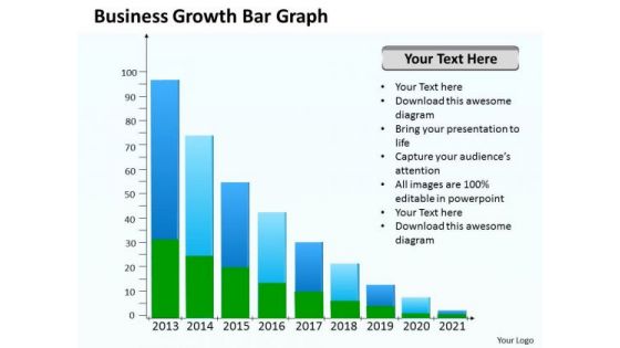 Business PowerPoint Template Growth Bar Graph Ppt Templates