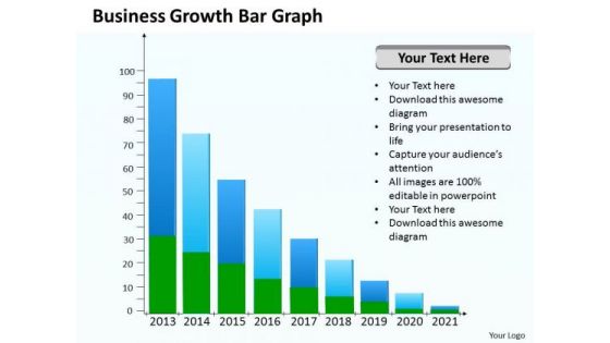 Business PowerPoint Template Growth Bar Graph Ppt Templates
