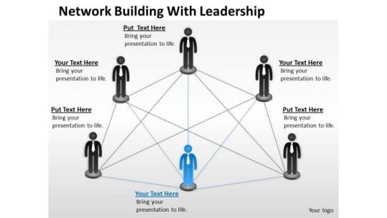 Business PowerPoint Template Network Building With Leadership Ppt Templates