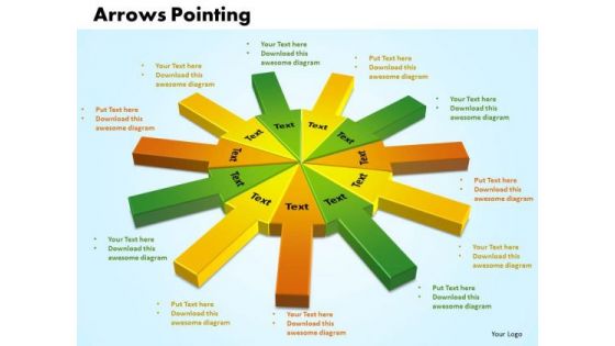 Business PowerPoint Templates Business Arrows Pointing Inwards Chart Ppt Slides