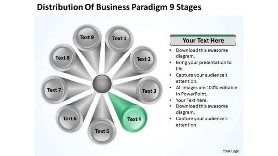 Business PowerPoint Templates Paradigm 9 Stages Plan Programs Slides