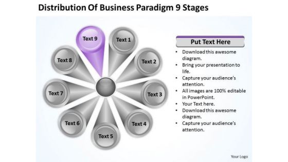 Business PowerPoint Templates Paradigm 9 Stages Ppt Writing Plan Slides