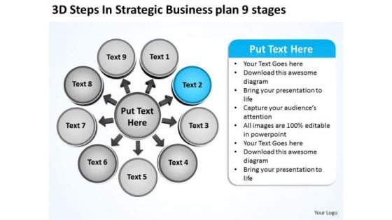 Business PowerPoint Templates Plan 9 Stages Relative Circular Arrow Chart Slides