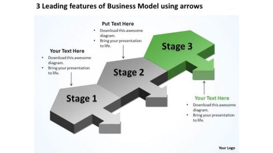 Business PowerPoint Theme Model Using Arrows Ppt Cost Plan Templates