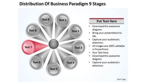 Business PowerPoint Theme Paradigm 9 Stages Plan Template Templates