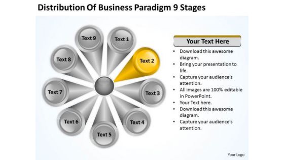 Business PowerPoint Theme Paradigm 9 Stages Your Plan Slides