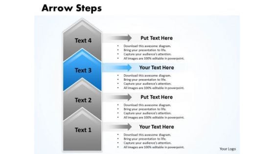 Business Ppt Arrow Create PowerPoint Macro 4 Stages Management Graphic