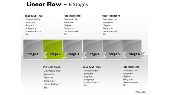 Business Ppt Background Equal Demonstration Of 6 States Diagram 3 Graphic