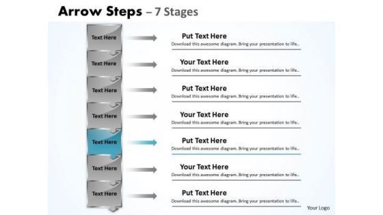 Business Ppt Background Plumb Arrow Create PowerPoint Macro 7 Stage 6 Graphic