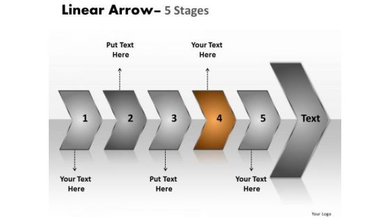 Business Ppt Sequential Representation Of 5 Steps Using Arrows Design