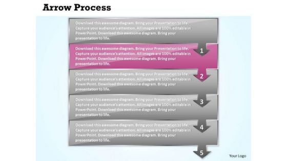 Business Ppt Template Arrow Forging Process PowerPoint Slides 5 Stage 3 Image