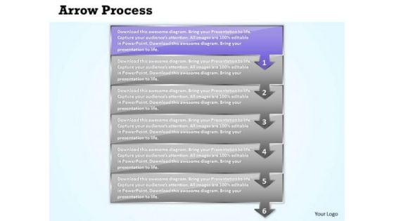 Business Ppt Theme Arrow Process 6 Phase Diagram Strategy PowerPoint 2 Graphic