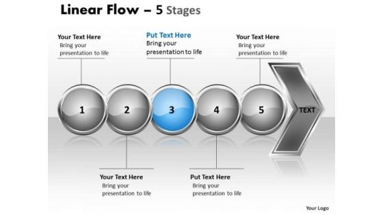 Business Ppt Theme Collinear Representation Magazines Of 5 Concepts PowerPoint Slides 4 Image