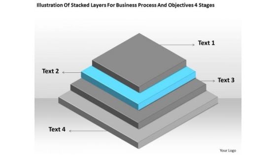 Business Process And Objectives 4 Stages Plan Outline Template PowerPoint Slides