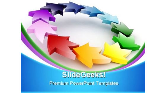 Business Process Arrows Shapes PowerPoint Templates And PowerPoint Backgrounds 0411