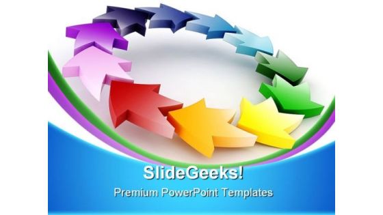 Business Process Arrows Shapes PowerPoint Themes And PowerPoint Slides 0411