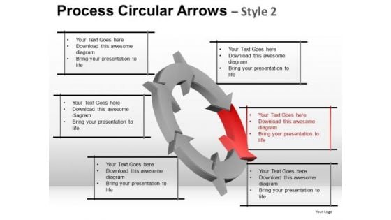 Business Process Circular Arrows PowerPoint Templates