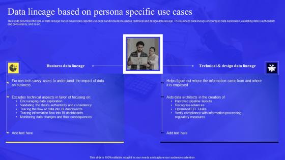 Business Process Data Lineage Data Lineage Based On Persona Specific Use Cases Infographics Pdf