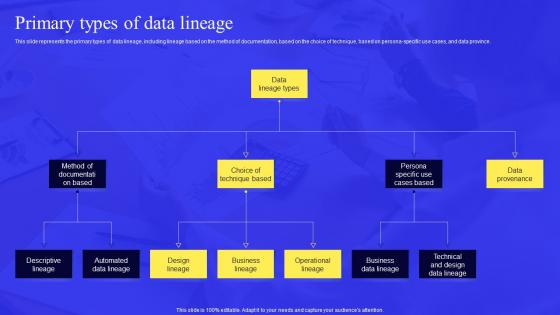 Business Process Data Lineage Primary Types Of Data Lineage Slides Pdf