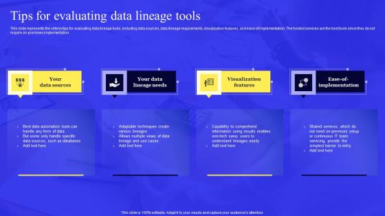 Business Process Data Lineage Tips For Evaluating Data Lineage Tools Themes Pdf