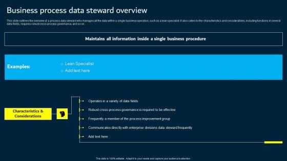 Business Process Data Steward Overview Data Custodianship Themes Pdf