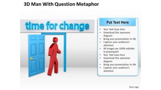 Business Process Diagram Example 3d Man With Time For Change PowerPoint Slides Business Process Diagram Example 3d Man With Time For Change PowerPoint Slides