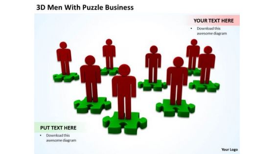 Business Process Diagram Example Puzzle PowerPoint Presentation Templates