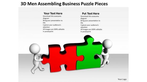 Business Process Diagram Examples Templates Puzzle Pieces PowerPoint Slides