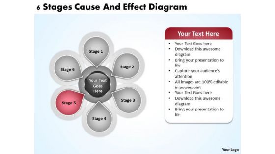 Business Process Diagram Vision 6 Stages Cause And Effect Ppt PowerPoint Templates
