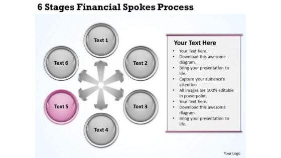 Business Process Diagrams 6 Stages Financial Spokes Ppt PowerPoint Template