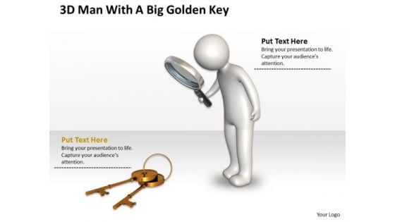 Business Process Flow 3d Man With Big Golden Key PowerPoint Templates Backgrounds For Slides Business Process Flow 3d Man With Big Golden Key PowerPoint Templates Backgrounds For Slides