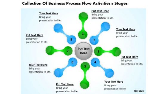 Business Process Flow Activities 8 Stages Non Profit Plan PowerPoint Slides