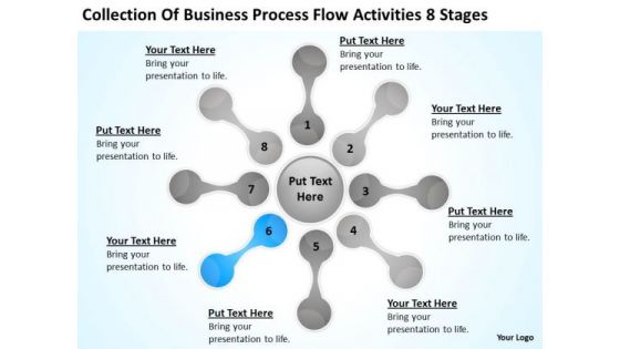 Business Process Flow Activities 8 Stages Ppt Template Plan PowerPoint Template