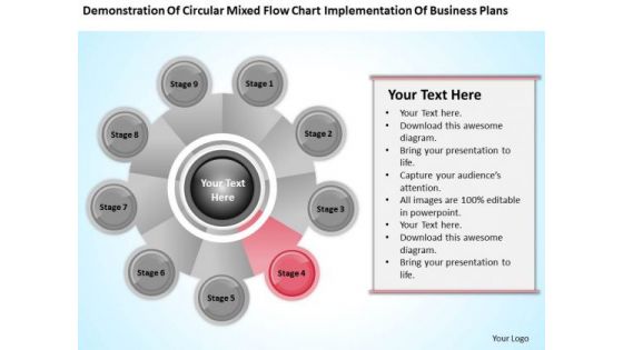 Business Process Flow Diagram Chart Implementation Plans Ppt PowerPoint Slide