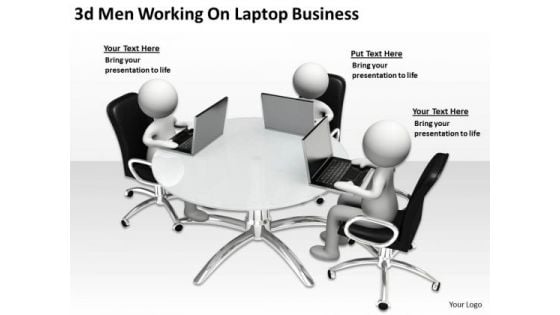 Business Process Flow Diagram Examples Laptop Free PowerPoint Templates Slides