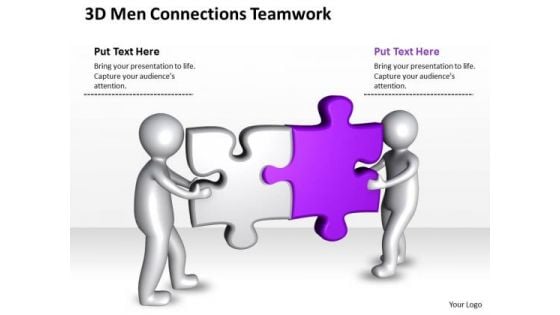 Business Process Flow Diagrams 3d Men Connections Teamwork PowerPoint Templates