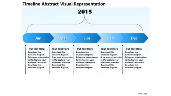 Business Process Flow Diagrams Timeline Abstract Visual Representation Ppt PowerPoint Slides