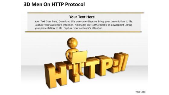 Business Process Flowchart Examples 3d Men On Http Protocol PowerPoint Slides