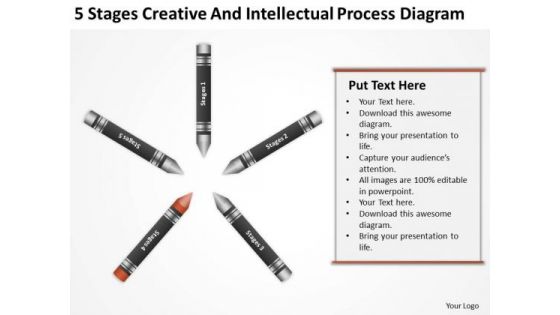 Business Process Flowchart Stages Creative And Intellectual Diagram Ppt PowerPoint Templates