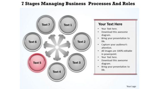 Business Process Management Diagram Download Processes And Roles PowerPoint Templates