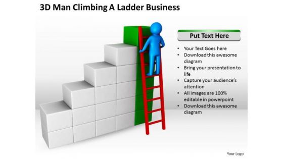 Business Process Management Diagram Ladder World PowerPoint Templates Slides