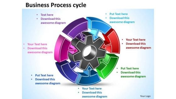 Business Process PowerPoint Templates Business 7 Adjoining Circular Business Chart Ppt Slides