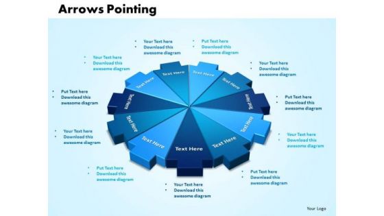 Business Process PowerPoint Templates Business Arrows Pointing Inwards Chart Ppt Slides