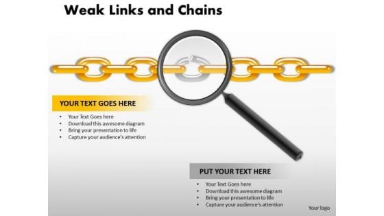 Business Process PowerPoint Templates Business Weak Links And Chains Ppt Slides